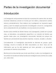 Partes de la investigación documental pdf 1 Partes de la