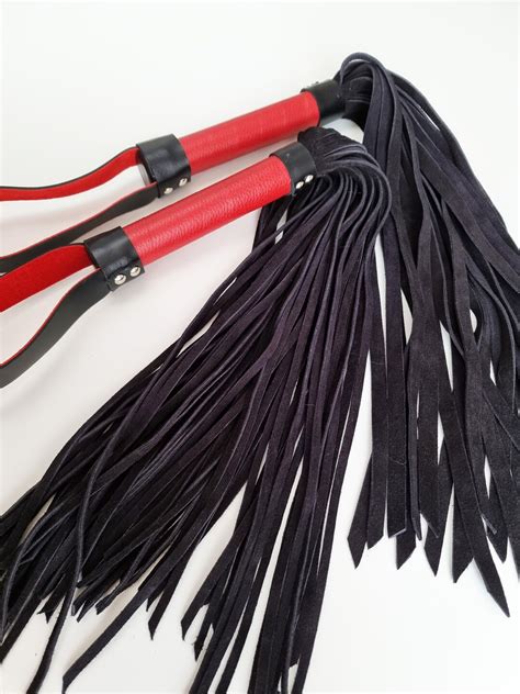 Suede Leather Flogger Bdsm Flogger Spanking Whip Impact Play Etsy