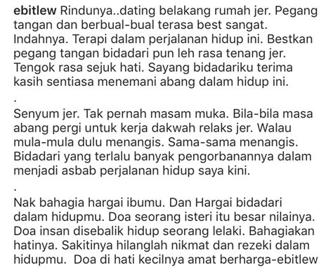 Walaupun Sibuk Ustaz Ebit Lew Tetap Ada Masa Untuk Dating Dengan