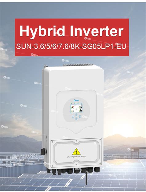 Wholesale Deye Sun 5k Sg05lp1 Eu Sun 6k Sg05lp1 Eu Sun 8k Sg05lp1 Eu Hybrid Inverter Dc