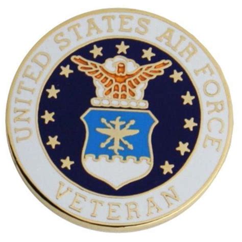 Us Air Force Veteran Lapel Pin Military Republic