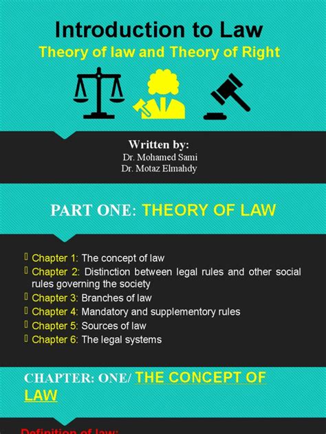 Introduction To Law To Law Theory Of Law And Theory Of Right Pdf Concept Justice