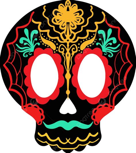 Vector Illustration Sugar Flower Skull Tattoo Skull And Day Of The Dead Skull Vector All Party