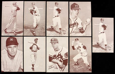 Lot Detail 1953 65 Milwaukee Braves Exhibit Card Collection Lot Of