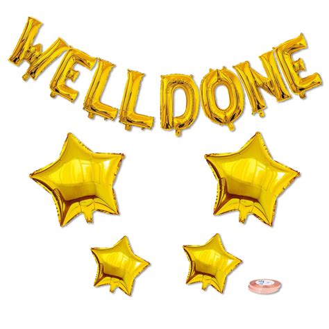 Buy Graduation Decorations Balloonswell Done Letter Balloons And Foil