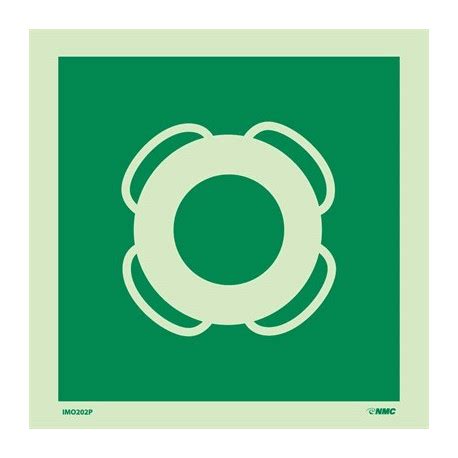 NMC IMO202 Life Buoy Symbol IMO Label 6 X 6