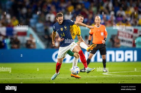 Doha Qatar 22nd Nov 2022 Adrien Rabiot Fra Aziz Behich Aus