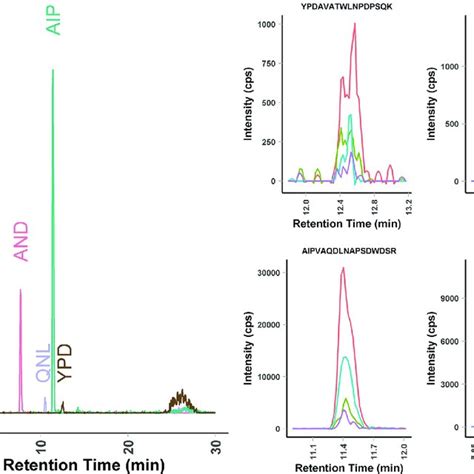 Analysis Of OPN Standard By LC MRM MS The Assay Consists Of Four