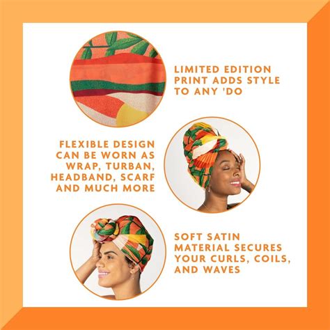 Cantu Mkoby Collection Satin Head Wrap Sunshine Orange Ebay