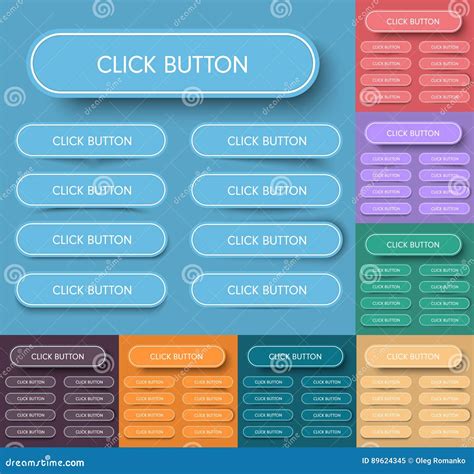 Projeto De Botões Retangulares Cantos Arredondados E Curso