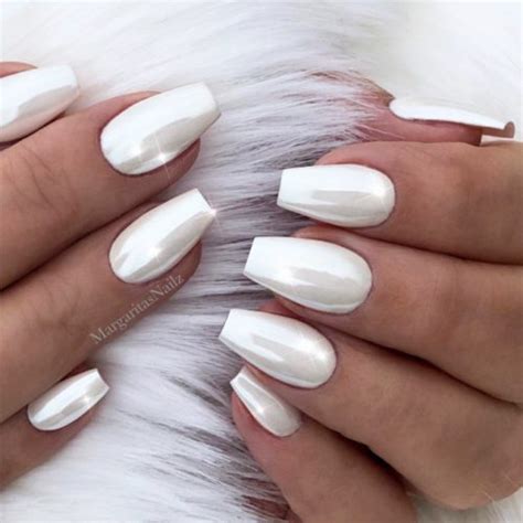 The Most Stylish Ideas For White Coffin Nails Design