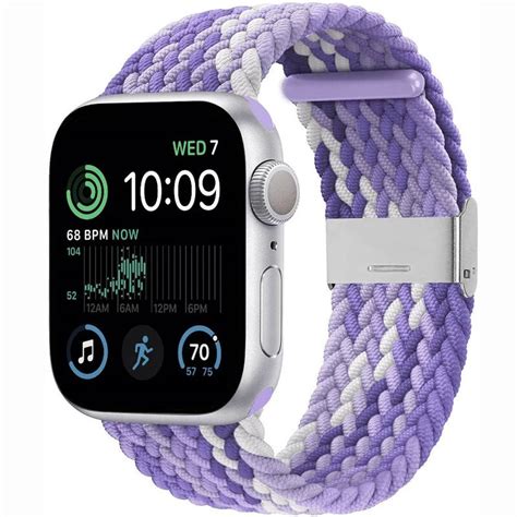 Flätat Elastiskt Armband Apple Watch SE 2022 40mm Gradient purple