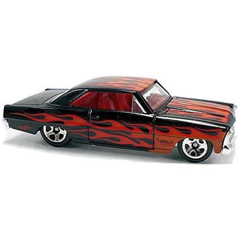 Hot Wheels 66 Chevy Nova HW Flames 7 10 143 250 2019 Black Edition 887961703931 On