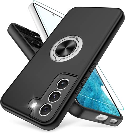 Kompatibel mit Samsung Galaxy S22 Hülle, Eingebetteter Ständer Samsung