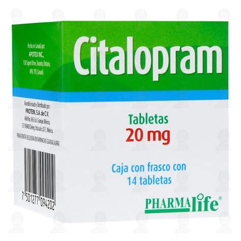 Citalopram 20 Mg 14 Tabletas Pharmalife