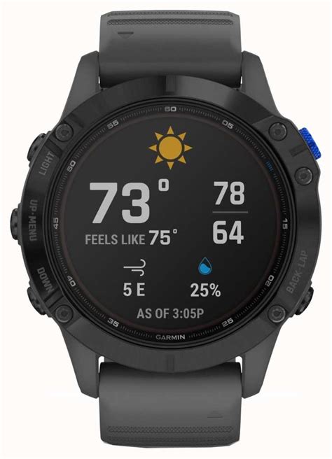 Garmin Fenix Pro Solar Black With Slate Grey Rubber Strap