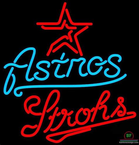 Custom Strohs Houston Astros Neon Sign Mlb Teams Neon Light Cute Neon Signs Online Usa