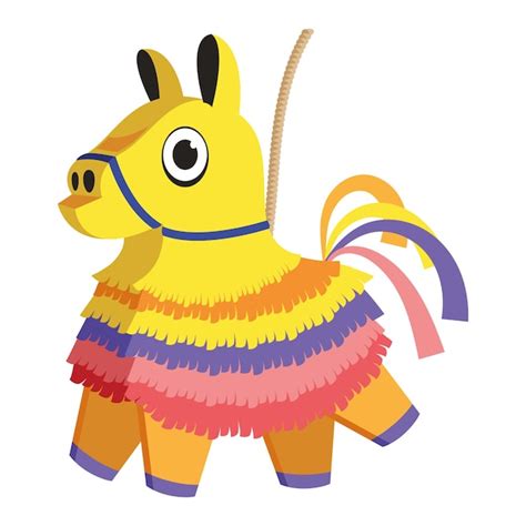 Lama Colorida Pinata Mexicana Vetor Premium