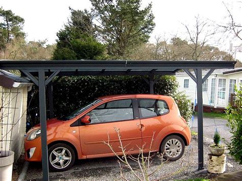 Carport Aus Aluminium Anthrazit X M Polycarbonat Mm X Metal