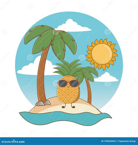 Summer And Beach Cute Cartoons Stock Vector Illustration Of Wallpaper Creative 149264443