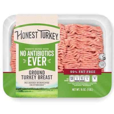 Honest Turkey No Antibiotics Ever 99/1 Ground Turkey - 1lb : Target