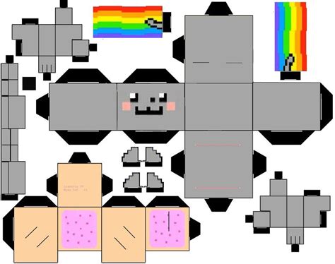 Simple Minecraft Papercraft Cat Template Papus Design Images And