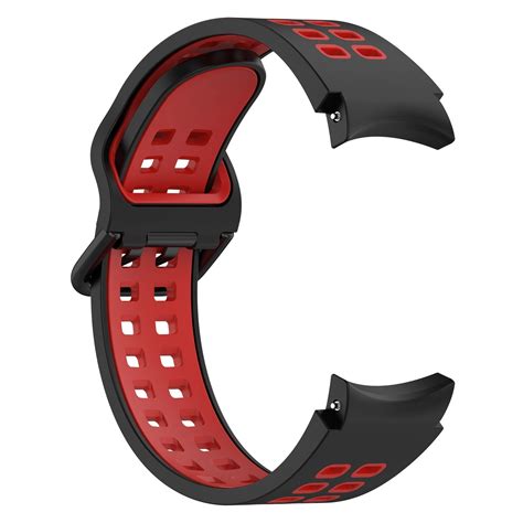 For Samsung Galaxy watch 5 Pro Golf Edition Two-Color Breathable Silicone Watch Band (Black ...