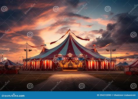 Circus Tent Against the Sky in Evening. Circus Poster, Poster. World ...