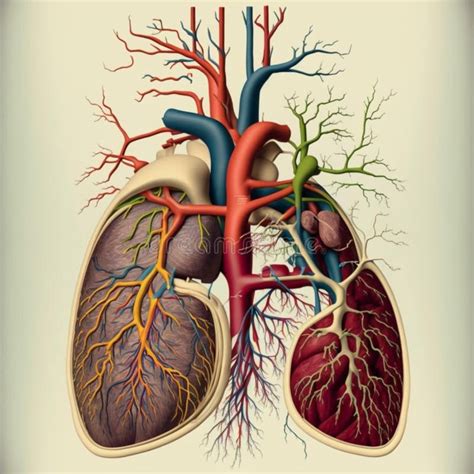 An Anatomical Diagram Of The Human Circulatory System Highlighting The