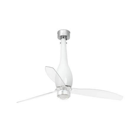 Comprar Ventilador De Techo Blanco Brillo Transparente Con Motor Dc