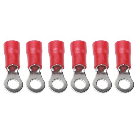 Eujgoov 50Pcs AWG12 10 Copper Crimp Terminal PVC Pre Insulated Crimp