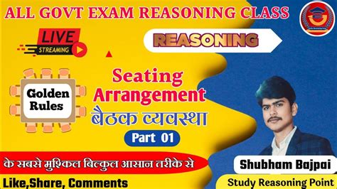 Seating Arrangement In Reasoning Shortcuts Sitting Arrangement In