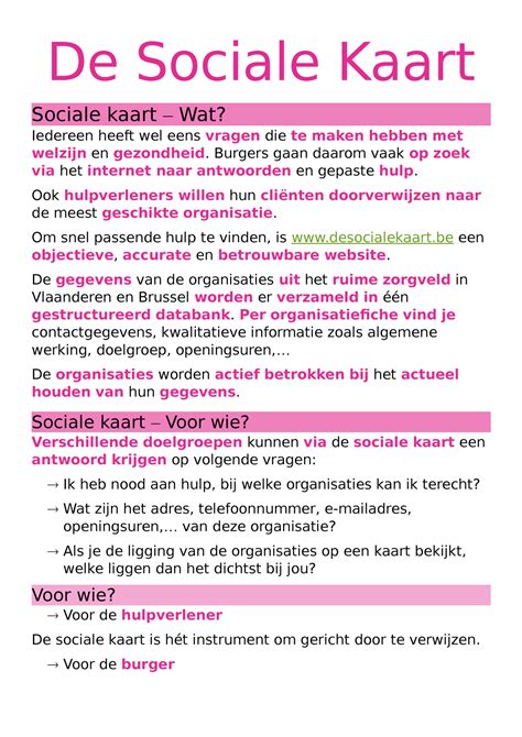 Les 12 De Sociale Kaart De Sociale Kaart Sociale Kaart Wat