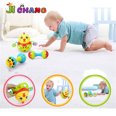 Baby Rattles Teether Shaker Grab And Spin Rattle Educational Toy