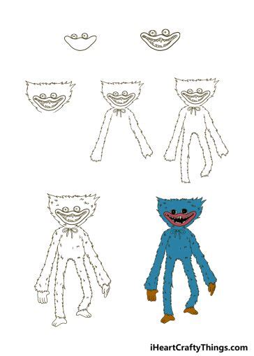 How To Draw Huggy Wuggy Step By Step