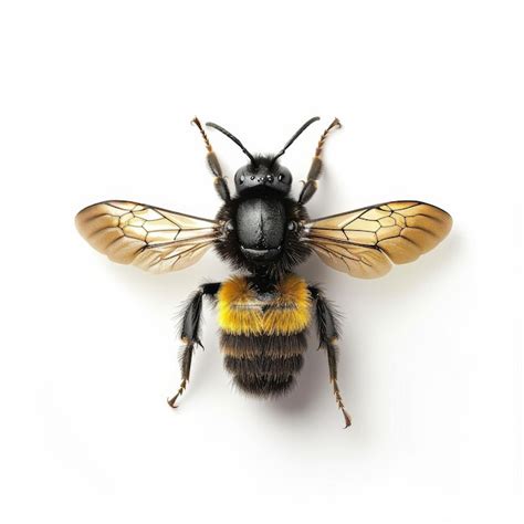 Premium Photo A Drone Bee On White Background Top View