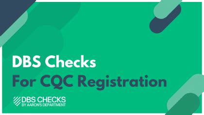 Cqc Dbs Checks For Registration