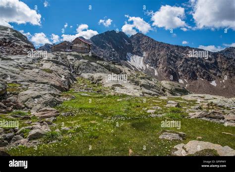 Siegerland Hut Mountain Refuge In The Stubai Alps Of The Austrian