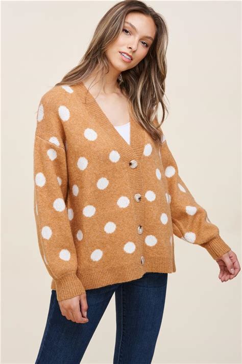 Polka Dot Sweater Cardigan 6th Street Fashions And Footwear Located In