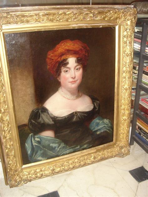 Proantic Portrait Of Woman Oil On Canvas Romantic Period G