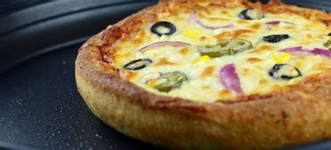 Dominos Deep Dish Pizza Recipe | bharatzkitchen