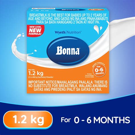 Bonna Stage 1 Infant Formula For 0 To 6 Months 12kg