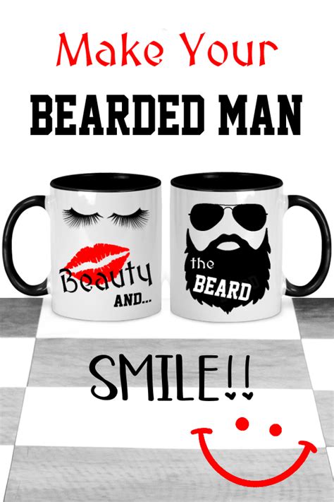 Beard Mug Beauty And The Beard Couples Mug Set Beauty Mug Etsy Mugs