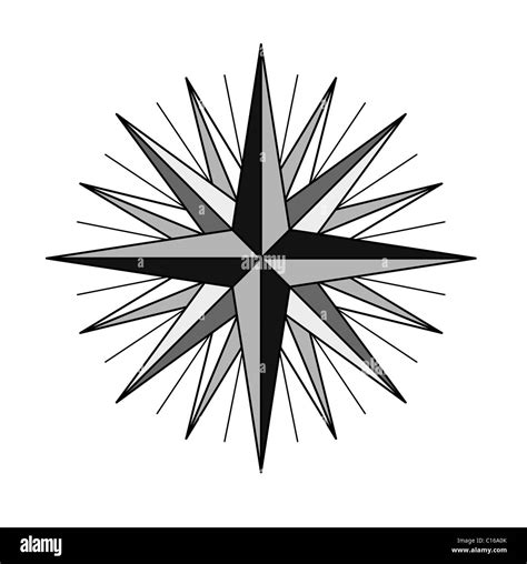 Blank Compass Rose Vector