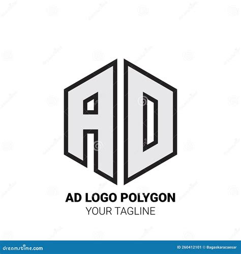 Logo De Lalphabet Polygone En Forme De Polygone Illustration De