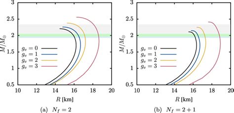 Mass Radius Relations For Pure Quark Matter Stars With Various Vector