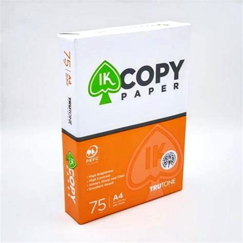 Ik Copy Paper A4 Size 75 Gsm 1 Ream 500 Sheet At Rs 248ream Copy