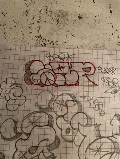 Some Graffiti On A Piece Of Paper With Red Ink