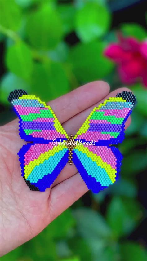 Seed Beads Butterfly Pattern By Splendidbeads Brick Stitch Pattern