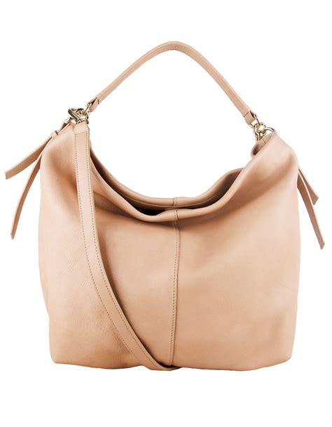 Cole Haan Lockhart Leather Hobo Bag In Beige Sandstone Lyst